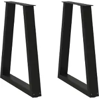 vidaXL Esstischbeine V-Form 2 Stk. Schwarz 50x(72-73,3) cm Stahl
