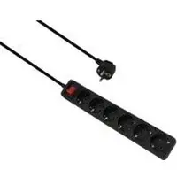 Helos 262811, 5 m, Drinnen, 1,5 mm², Schwarz, 6 AC-Ausgänge, 230 V