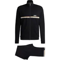 BOSS Trainingsanzug-Set aus Stretch-Baumwolle mit Logo und charakteristischem Streifen Grösse M