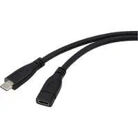 Renkforce USB-Kabel USB 3.2 Gen1 USB-C Stecker, USB-C Buchse 1.00 m Schwarz R