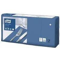 Tork Lunchserviette Dunkelblau, 1/8-Falz, 2-lagig, 33 cm × 33 cm, 10 × 200 Servi...
