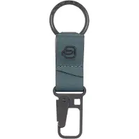 Piquadro Schlüsselanhänger Aye Leather Keychain With Carabiner Hook Verde