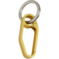 Piquadro Schlüsselanhänger Blue Square Key Chain With Big Carabiner Hook Giallo