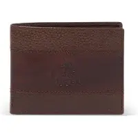U.S. POLO ASSN. Leder Geldbörse Horizontal Wallet with Coin and Flap Brown braun