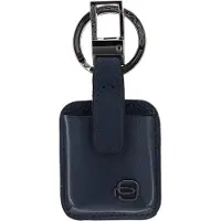 Piquadro Schlüsselanhänger Black Square Key Holder With CONNEQU Blu Oceano