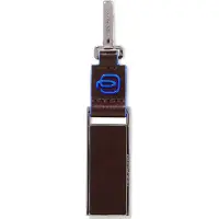 Piquadro Schlüsselanhänger Blue Square Customizable Key ring Mahogany