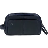 Piquadro Kulturbeutel Hedley Leather Toiletry Bag Blue