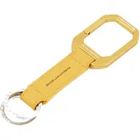 Piquadro Schlüsselanhänger Alvar Two-Ring Keychain With Carabiner Giallo