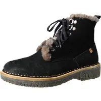 El naturalista Stiefeletten Damen N5579 LUX SUEDE BLACK/VOLCANO Farbe Schwarz