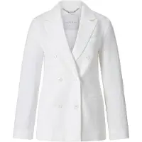 Rich & royal Seersucker Double Breasted Blazer Organic White Größe: 38 | Blazer Outlet | Damen | Weiß