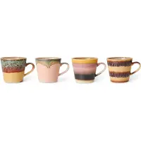 HK Living - 70's Cappuccino Tassen, 330 ml, vista (4er-Set)