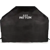Patton Grillabdeckung, 145x60x115cm Grillschutzhülle für C2 Charcoal Chef, Oxford-Stoff, Schwarz