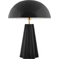 Leitmotiv - Tischleuchte Amplio Xl - Schwarz - Ø30cm Tischlampe - Nachttischlampe, Wohnzimmer, Schlafzimmer