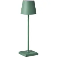 Beliani Tischlampe Grün Metall Kabellos Wiederaufladbar Akku Touch Funktion LED Dimmfunktion USB Kabel Indoor Outdoor Tischleuchte Schreibtischlampe