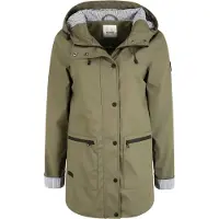 Oxmo Regenjacke "Regenjacke OXBecky", Damen, Gr. XL, grün (dusty oliv), Obermaterial: 100% Polyurethan PU., Mäntel Regenjacke