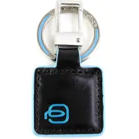 Piquadro Schlüsselanhänger Blue Square Keychain With Carabiner Nero