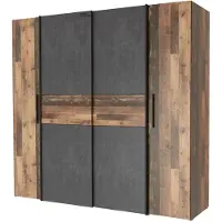 Home24 Kleiderschrank Old Wood - grau - 200 cm - KALIXTUS