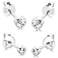Elli Ohrringe Basic Set Kristalle Filigran 925 Silber Elli Silber