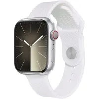 IMoshion Geflochtenes Silikonarmband für Apple Watch | 44/45/46/49 mm - Weiß