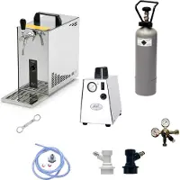 Ich-zapfe Komplett Set - Zapfanlage, Bierzapfanlage, Bierkoffer, Durchlaufkühler PYGMY 25 1-leitig Trockenkühler, 35 Liter/h, Zapfkopf:NC Adapter