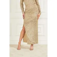 Guess Marciano By Sparkle The Dark Fantasy Gold Maxi Skirt S Größe: XL | Maxiröcke Outlet | Damen | Gelb