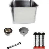 Ich-zapfe Komplett Set - Spülbecken Gastronorm aus Edelstahl, 40x40x30 cm
