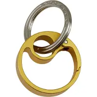 Piquadro Schlüsselanhänger Blue Square Key Chain With Round Carabiner Hook Giallo