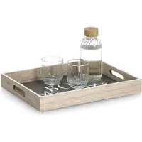 Zeller Present Tablett, (1 tlg.), mit Aufdruck Bon Appetit, 2 Grifflöcher