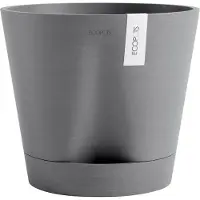 Ecopot's Blumentopf "Venice 2 30 Grau", für den Innenbereich