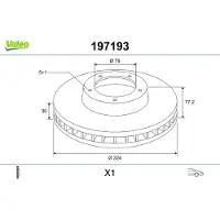Valeo 197193 Bremsscheibe Verschleißteile Fahrzeug Cassini