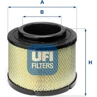 Ufi 27.691.00 Luftfilter für TOYOTA HILUX III Pick-up (TGN1, GGN2, GGN1, KUN2, KUN1)
