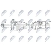 NTY NPW-KA-362 Antriebswelle Vorne Rechts für KIA CARNIVAL / GRAND CARNIVAL III (VQ)