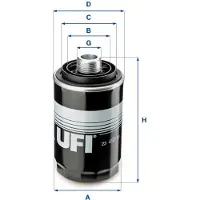 Ufi Ölfilter VW,AUDI,SKODA 23.493.00 06J115403J,06J115403Q,06J115561B Motorölfilter,Filter für Öl
