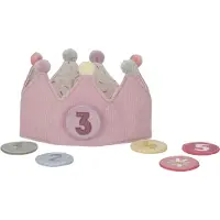 Little Dutch Geburtstag Krone aus Stoff mit Figuren rosa
