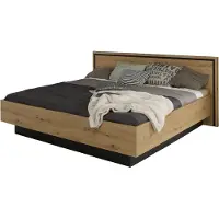 Die Möbelfundgrube Doppelbett Futonbett 180 x 200 cm Artisan Eiche - TRONDHEIM