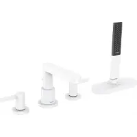Hansgrohe Fertigmontageset Finoris 4-L-BW-Rand-Arm., mit sBox, mattweiß