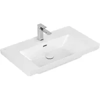 Villeroy & Boch Subway 3.0 Schrankwaschtisch 80 cm, mit 1 Hahnloch, mit Überlauf
