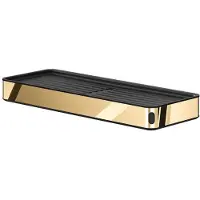 Tiger Badezimmerablage Cooper Schwarz / poliertes Gold 28 cm
