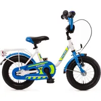 Bachtenkirch-Interbike Bachtenkirch Kinderfahrrad Polizei 12 Zoll kristallweiß/blau/neon