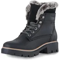 Tamaris Schnür-,Zug-u.Schnallenstiefel in schwarz, Gr. 39