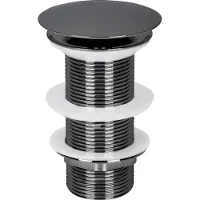 Differnz Afvoerplug Gun Metal - Always Open Mix & Match - Maat: L - Ø 72 mm
