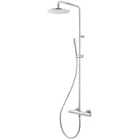 Herzbach LIVING SPA Duschsäule RB 200mm rund Stabhandbrause Chrom