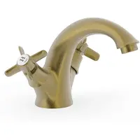 Tres 2 Griff Waschtischarmatur Mit Griff G3/8" flexible Anschlussschläuche, 24210201LM 24210201LM
