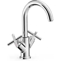Tres 2 Griff Waschtischarmatur Mit Griff G3/8" flexible Anschlussschläuche, 28310301 28310301