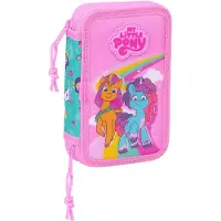 Big Buy Cooking My Little Pony Magic Double Pencil Case Türkis Rosa 12,5 x 19,5 x 4 cm 28 Stück