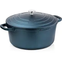 WESTINGHOUSE 28 cm Kochtopf für alle Herdarten, Backofenfest, Silikongriff, blau
