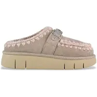 Mou für Damen. MU.FW531001A Bounce Clogs Leder Clogs Metall-Logo , taupe (41), 3 bis 5 cm, Keine, Lässig