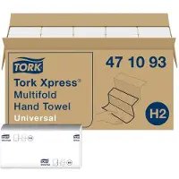 Tork Multifold-Handtücher Xpress 471093, 1-lagig, Multifold-Handtuchsystem H2, L 234 x B 213 mm, 20 Pack á 250 Stück (5000 Tücher), weiß