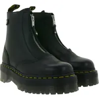 Dr. Martens Schlupfboots "Jetta Plateau Stiefel", Schlupfboots mit Vorder-Reißverschluss, Plateausohle