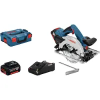 Bosch Akku-Kreissäge GKS 18V-57 G mit 2 x 4,0 Ah Li-Ion Akku L-BOXX